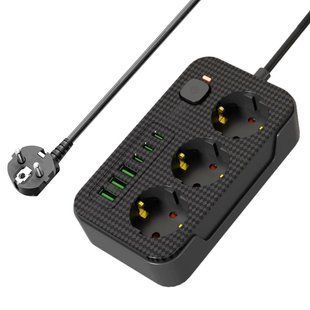 Мережевий фільтр Power Strip J3  (3 Type-c, 3 USB 2.1A) 5m J3-5 фото
